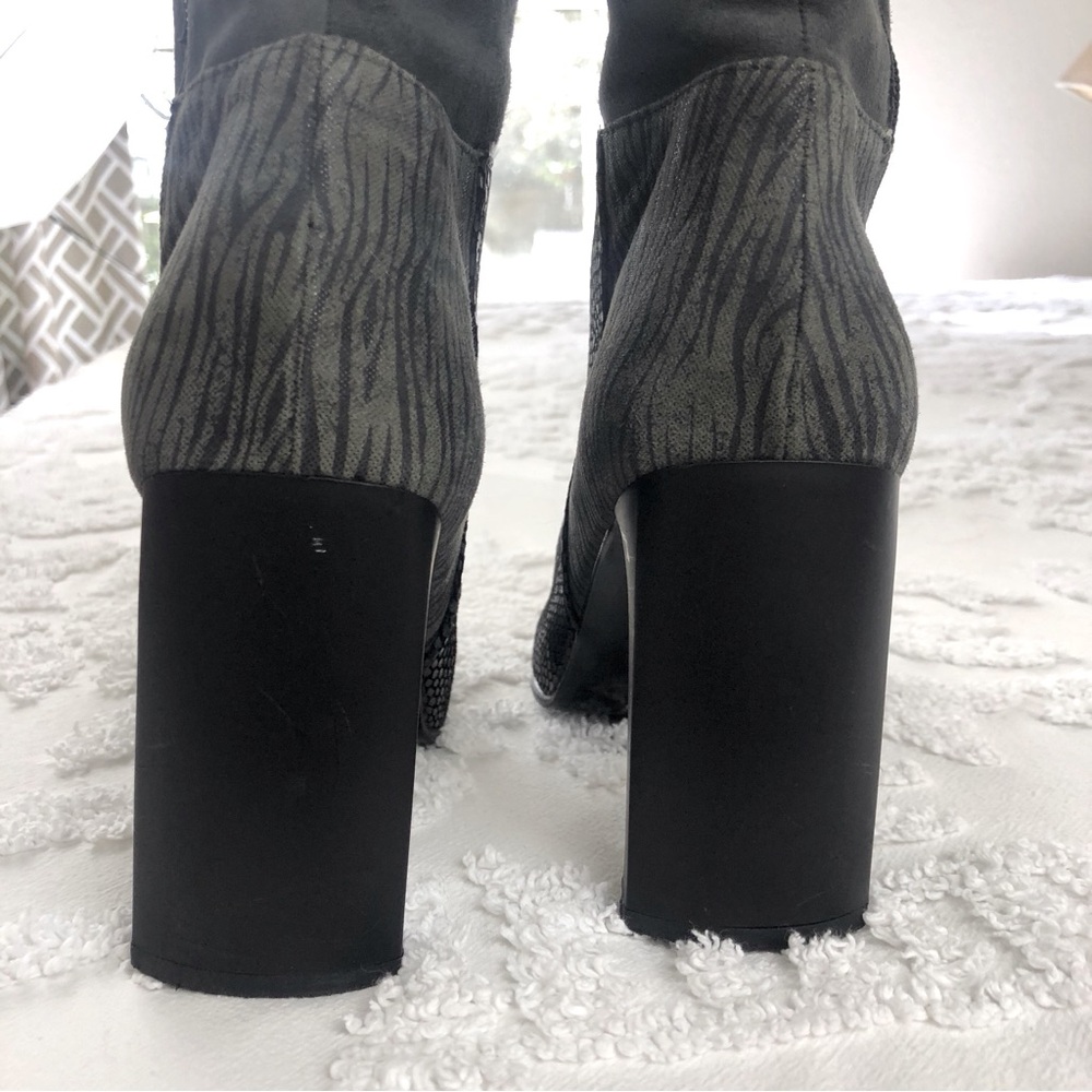Proxy Gray Heeled Boots - Picture 9 of 16